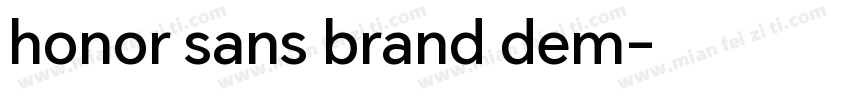 honor sans brand dem字体转换